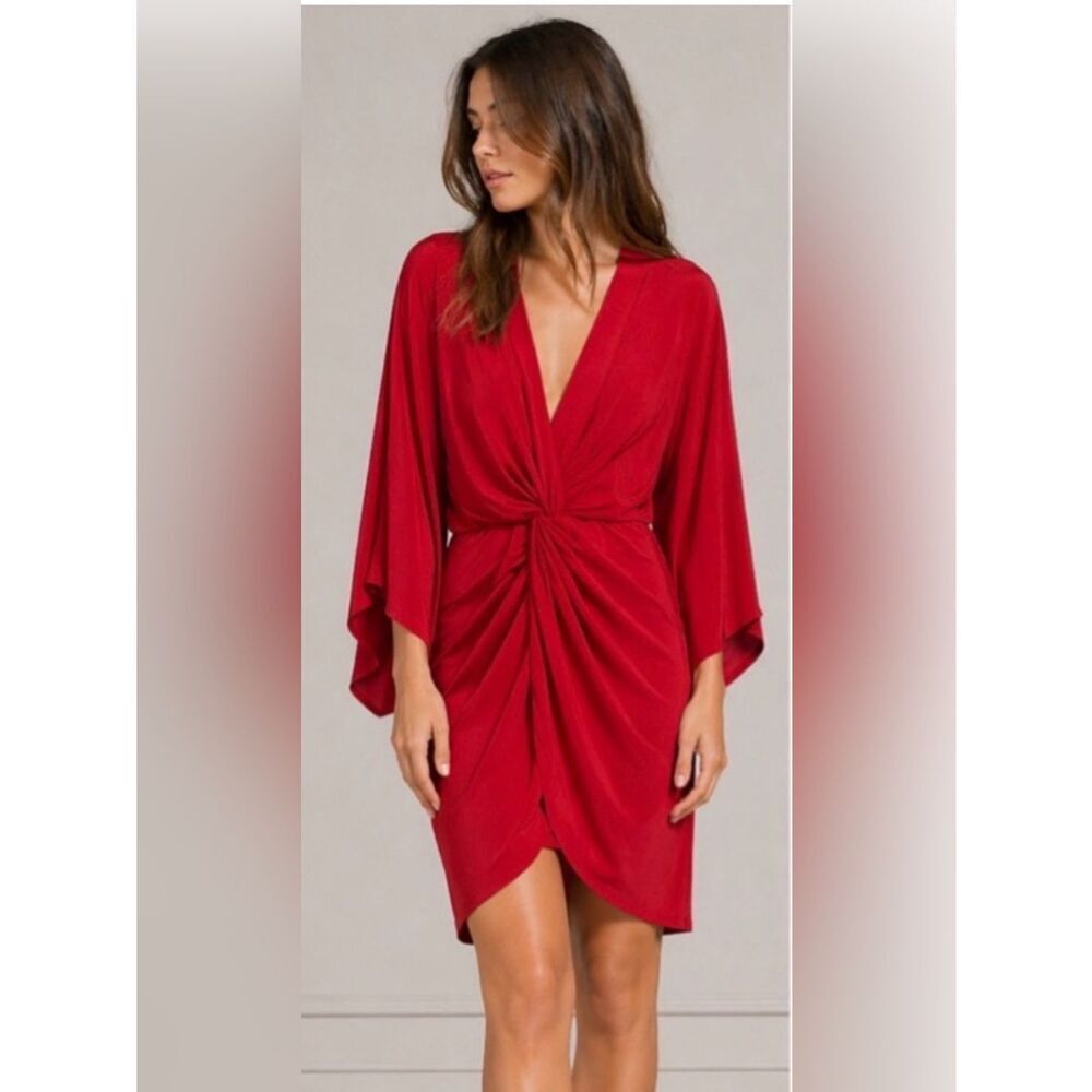 MISA LOS ANGELES TEGET MINI DRESS RED